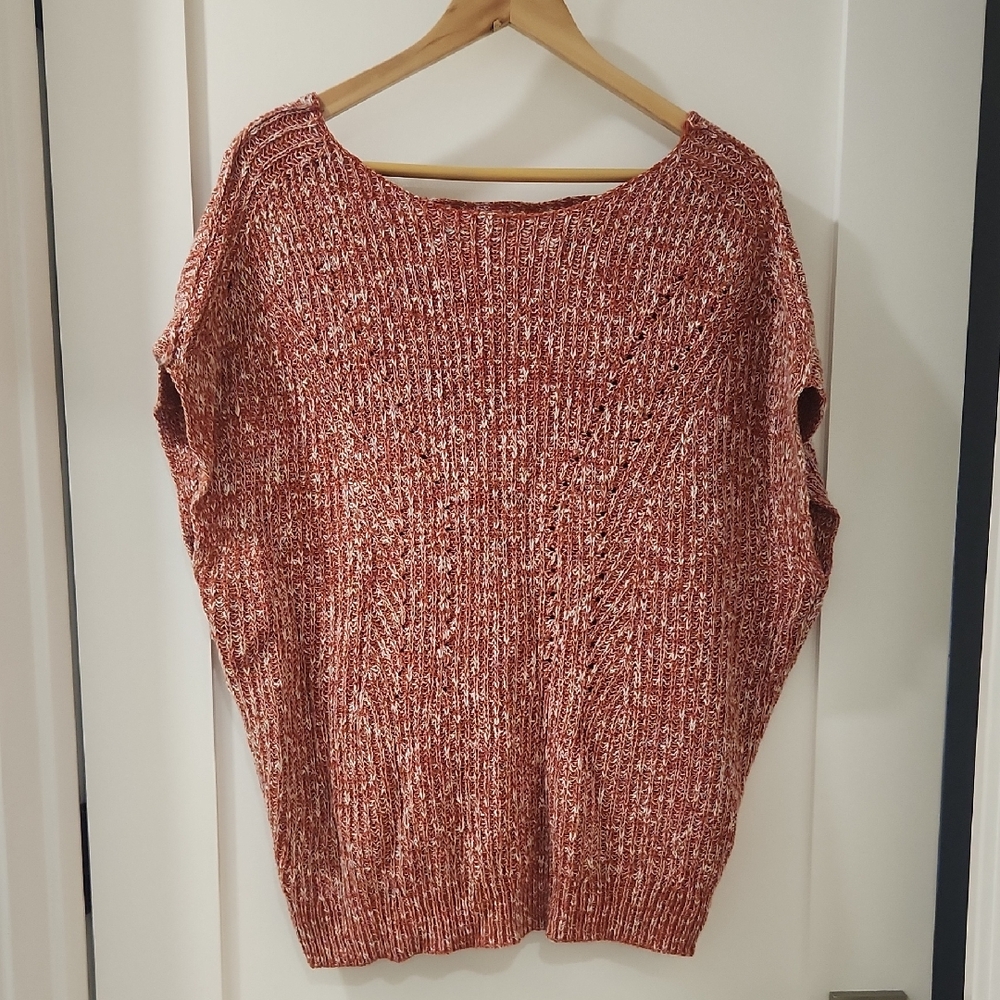Pilcro Marled Red Crew Neck Sweater